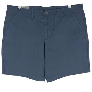 Member's Mark Men's Everyday Stretch Flat Front Blue Shorts Size 40 NWT Pockets